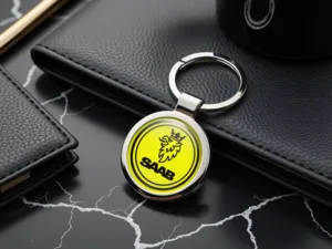 Saab Llavero Coche Anillo Aleación Tuning
